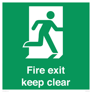 Fire exit keep clear